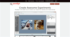 Desktop Screenshot of paradigmexperiments.com