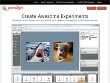 Tablet Screenshot of paradigmexperiments.com